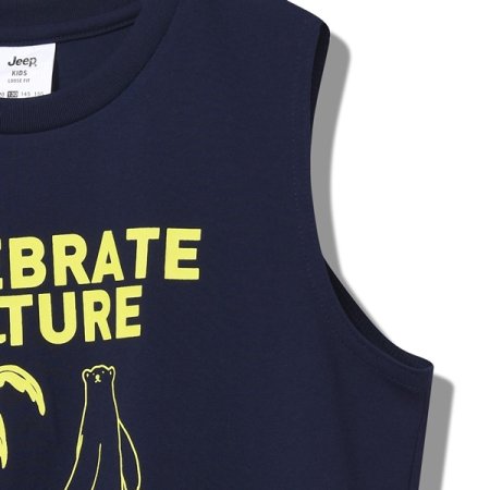 지프키즈 곰프린트 나시