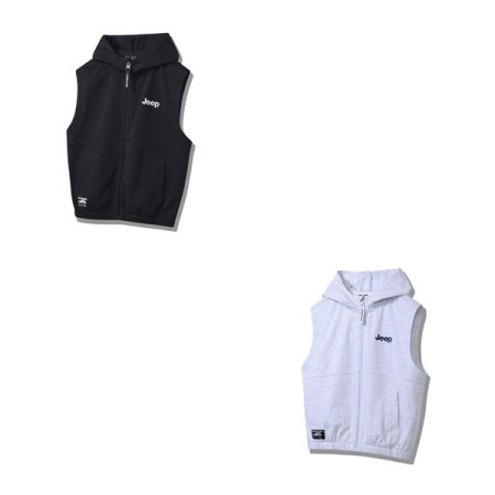 지프 체로키 셋업 민소매 후드집업