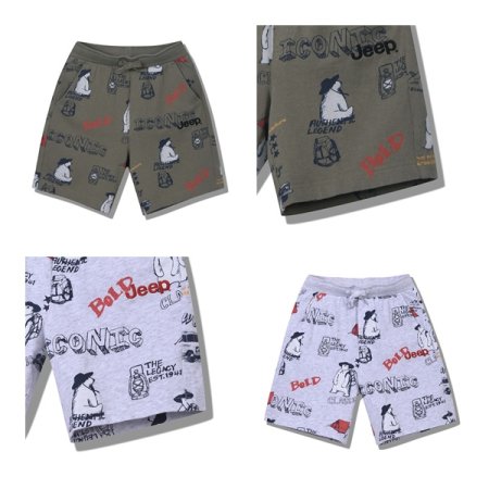 지프키즈 캠핑베어 전판싱글 반바지