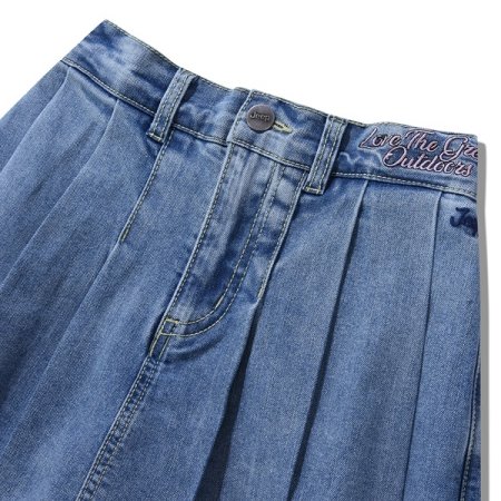 여아 플리츠 데님 스커트