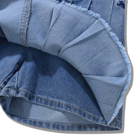 여아 플리츠 데님 스커트