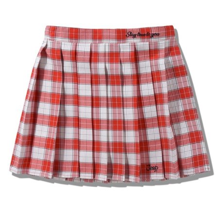 체크 플리츠 스커트