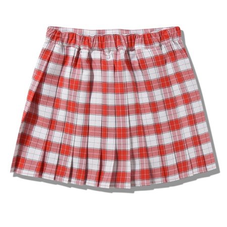 체크 플리츠 스커트