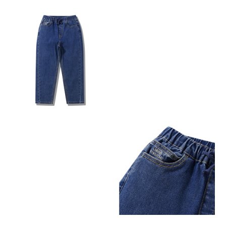 오비밴딩 데님 배기팬츠