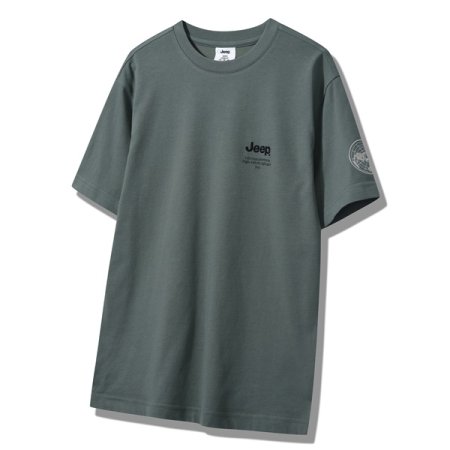 지프 지도 프린트 반팔티