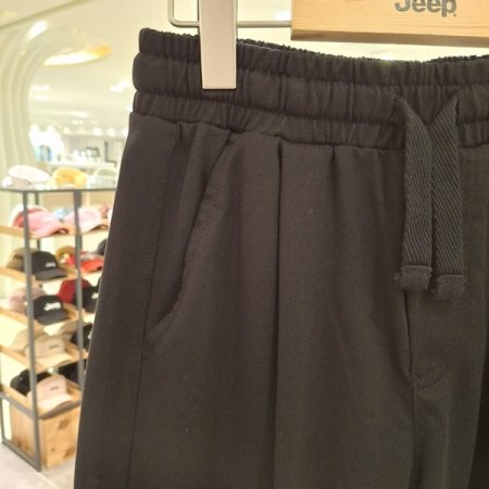 곰돌이 셋업 져지 버뮤다 팬츠 블랙