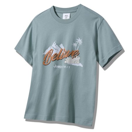 지프 베어 캠핑 반팔티 민트