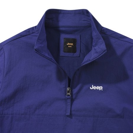 반팔 밴드넥 아노락 다크블루