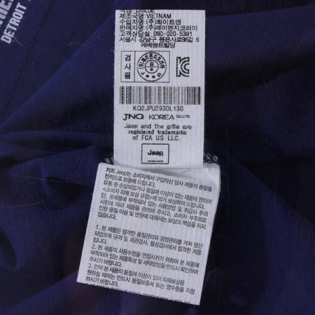 반팔 밴드넥 아노락 다크블루