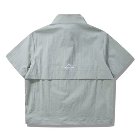 반팔 밴드넥 아노락 민트