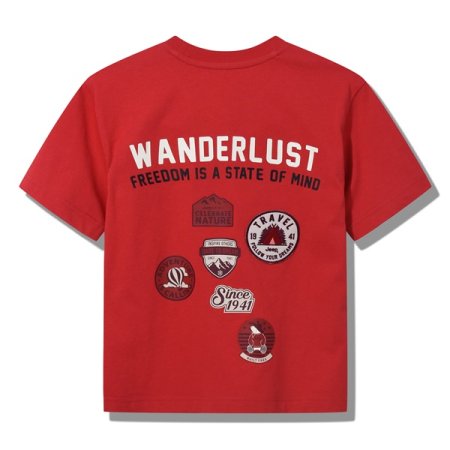 와펜 프린트 반팔티 RD