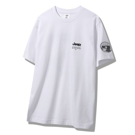 지도 프린트 반팔티 WH