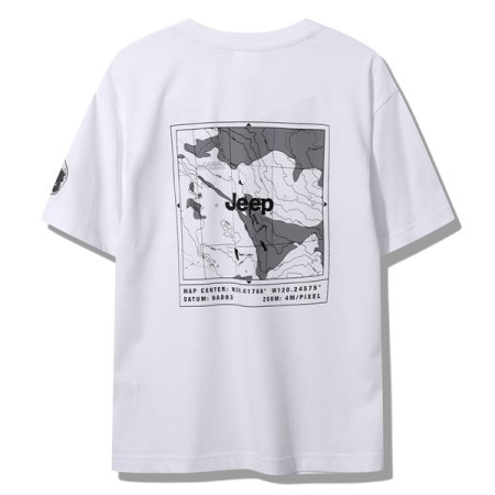 지도 프린트 반팔티 WH