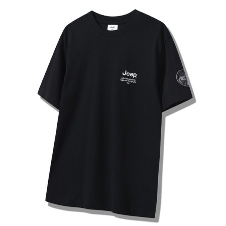 지도 프린트 반팔티 BK