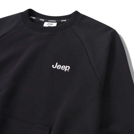 베이직 지프로고 맨투맨BK