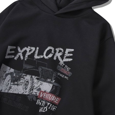 3종 키즈 익스플로어 후드티 BK