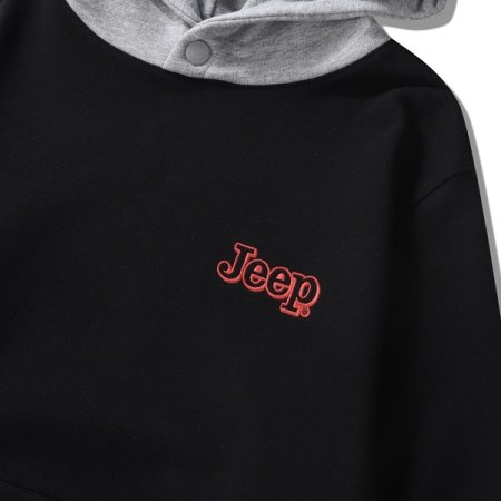 지프 후드 배색 셋업 후드티