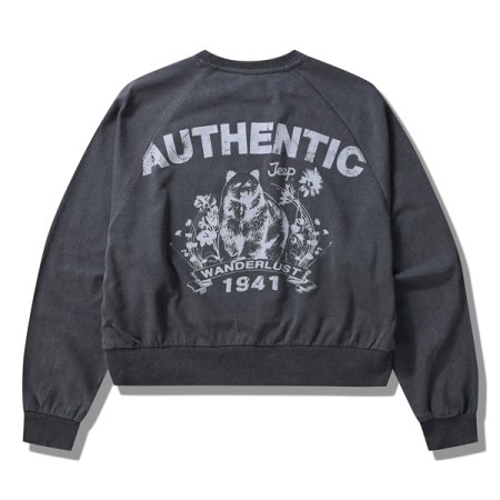 빈티지 곰 크롭 맨투맨 GR