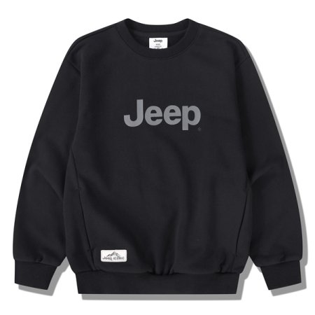 소문자 지프프린팅 맨투맨 BK