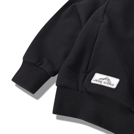 소문자 지프프린팅 맨투맨 BK