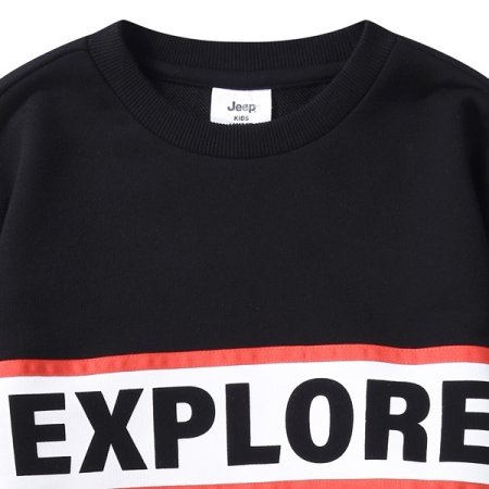 지프 EXPLORE 라인배색 맨투맨