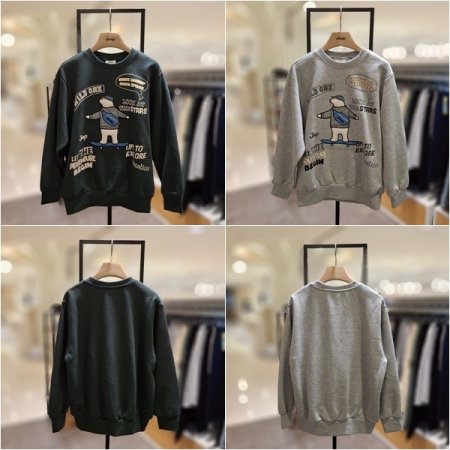 보드곰 아플리케 맨투맨