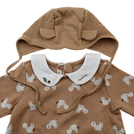 지니다람쥐바디수트상하모자