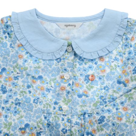 마리블루플라워원피스가디건