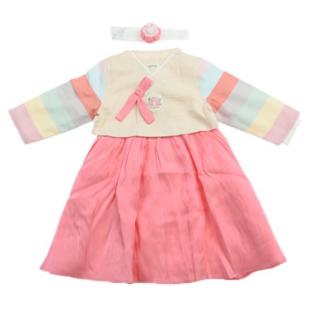 색동한복원피스세트밴드