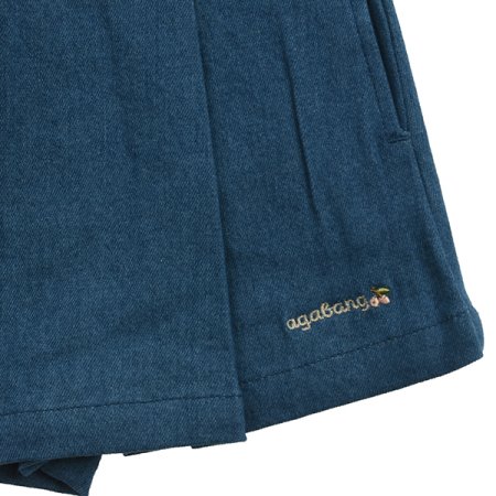 마리주름데님치마바지