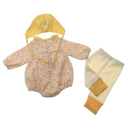 델리플라워바디수트세트모자