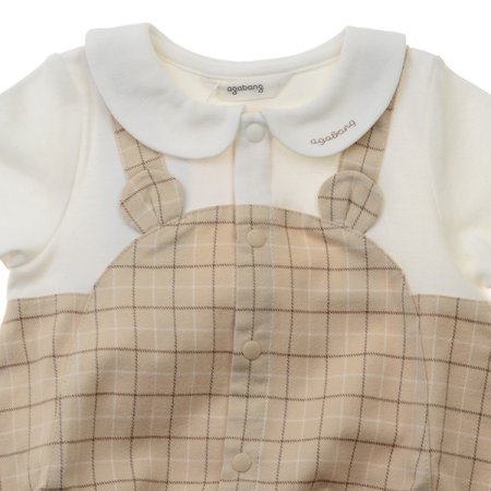 가브체크바디수트세트모자