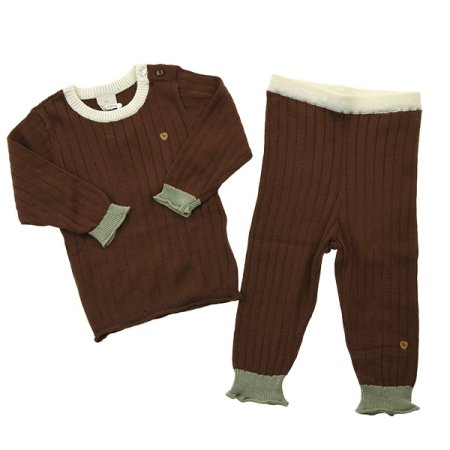 미뇽배색니트상하