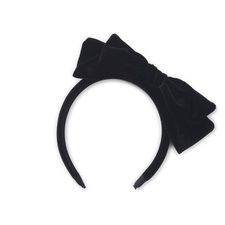 벨벳리본머리띠BK