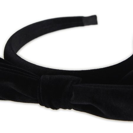 벨벳리본머리띠BK