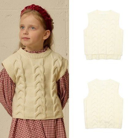 케이블 니트 베스트