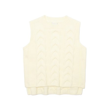 케이블 니트 베스트