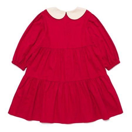 체리 레드 카라 원피스 택1