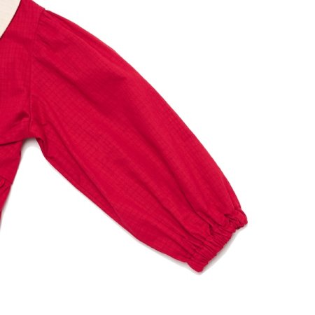 체리 레드 카라 원피스 택1