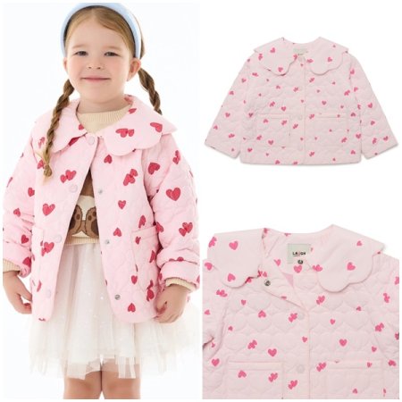 하트 카라 퀄팅 패딩 PK