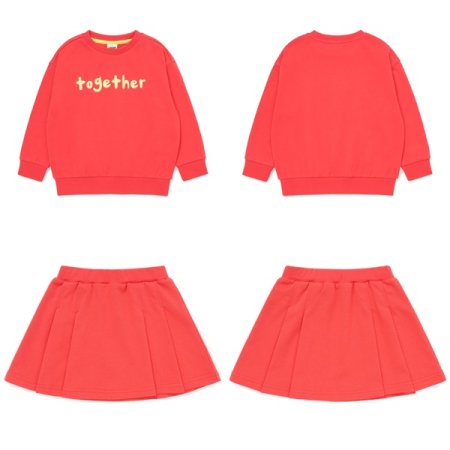 스마일 맨투맨 스커트 상하세트