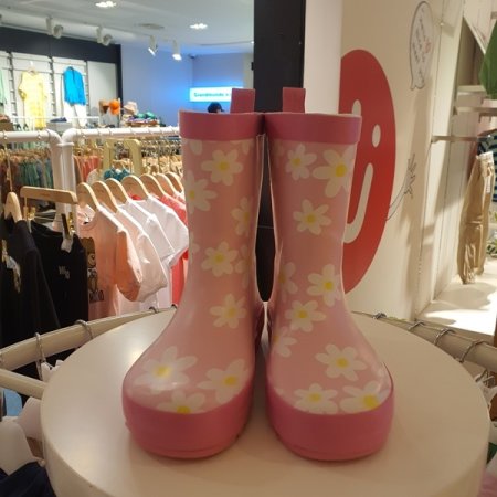 플라워 레인부츠