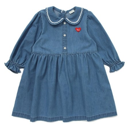 샴브레이 카라 원피스 DM