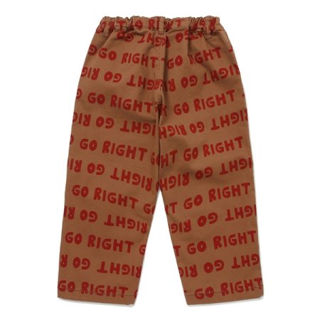 레터링 우븐 팬츠 BR