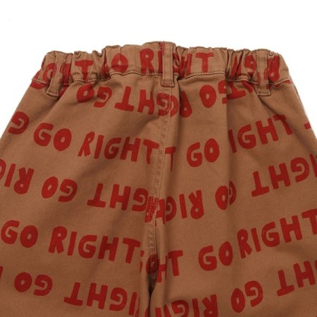 레터링 우븐 팬츠 BR