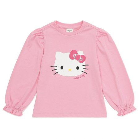 헬로키티 프릴소매 티