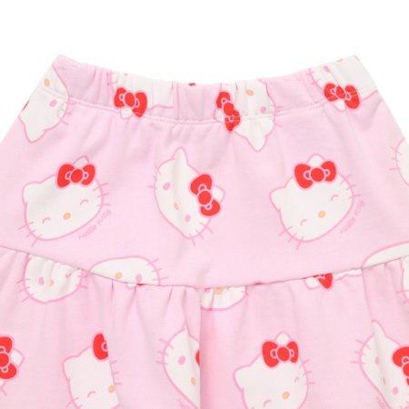 헬로키티 패턴 맨투맨 스커트 상하세트