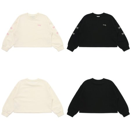 리본크롭 맨투맨 85 택1