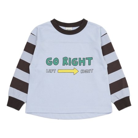 오버핏 배색 티셔츠 BL