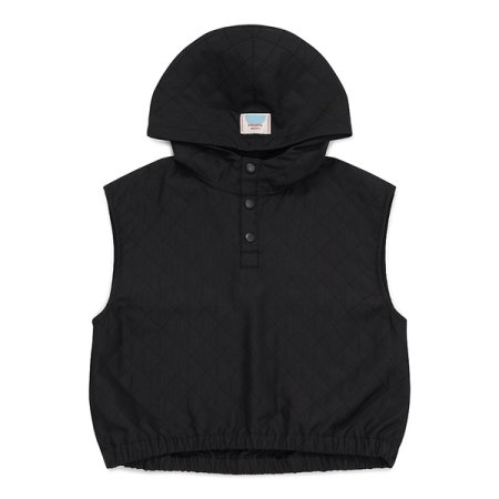 퀼팅 아노락 조끼 BK